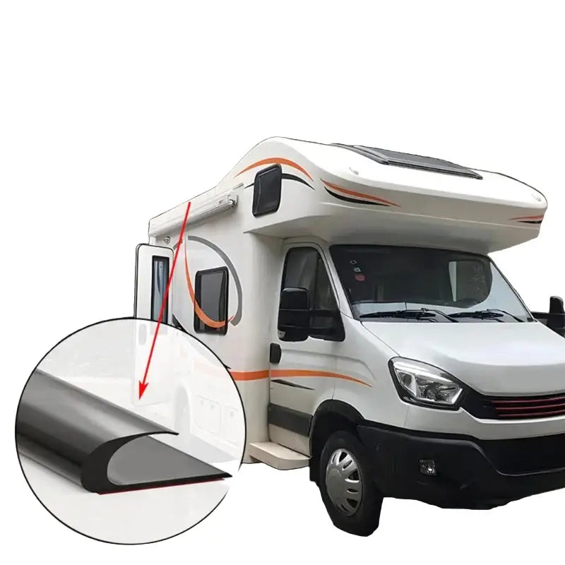RV / Caravan Roof Rainwater Gutter PVC (available in Black & White) - HBC
