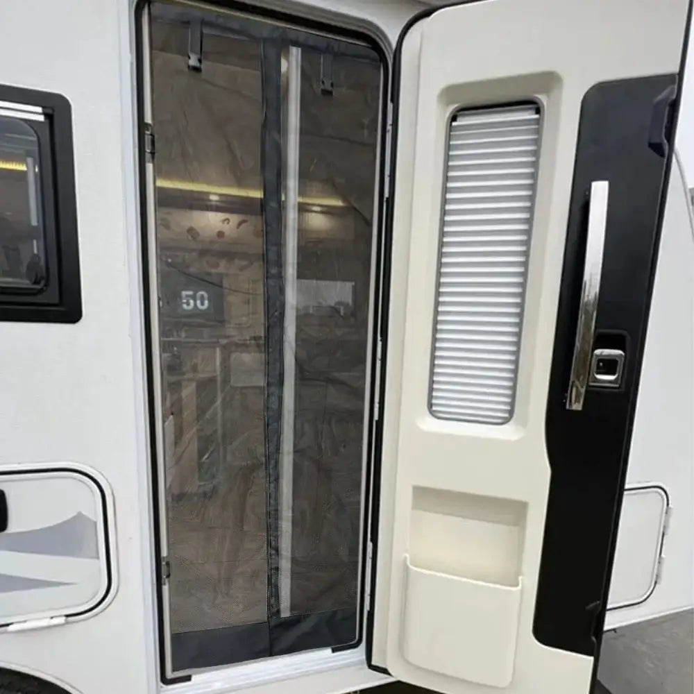 RV Insect Screen Door for Motorhome - Black / Mosquito Resistant Door Screen - HBC