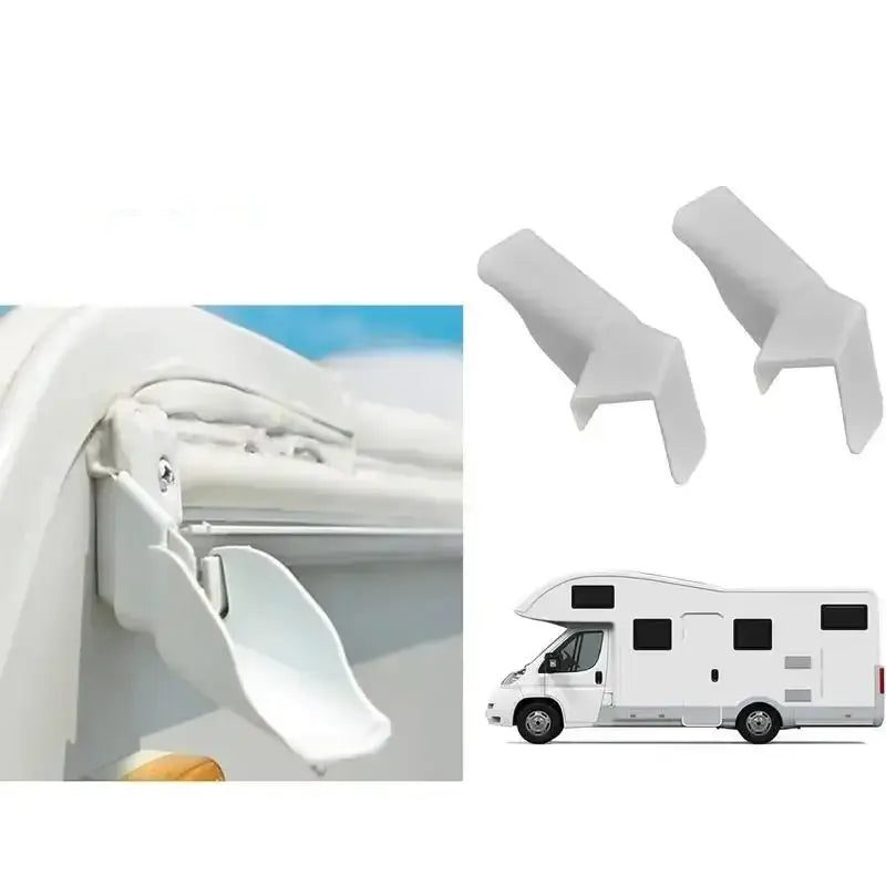 RV Roof Water Channel – Mini Gutter Spouts for RVs and Gazebos - RV Roof Drip Edge Gutter / RV Accessories / 2Pcs - HBC