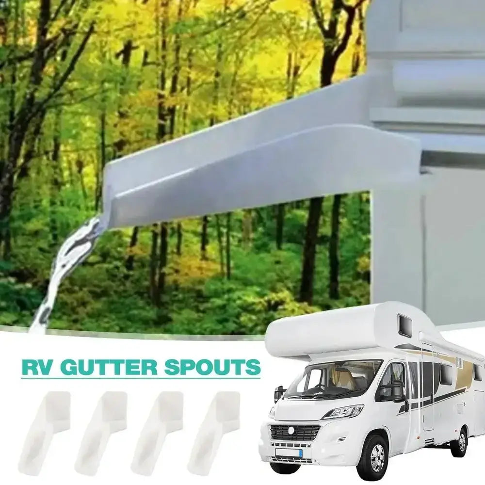 RV Roof Water Channel – Mini Gutter Spouts for RVs and Gazebos - RV Roof Drip Edge Gutter / RV Accessories / 2Pcs - HBC