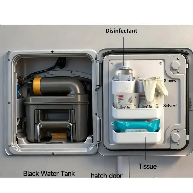RV Toilet Door Storage Pocket - Door Storage Pocket - HBC