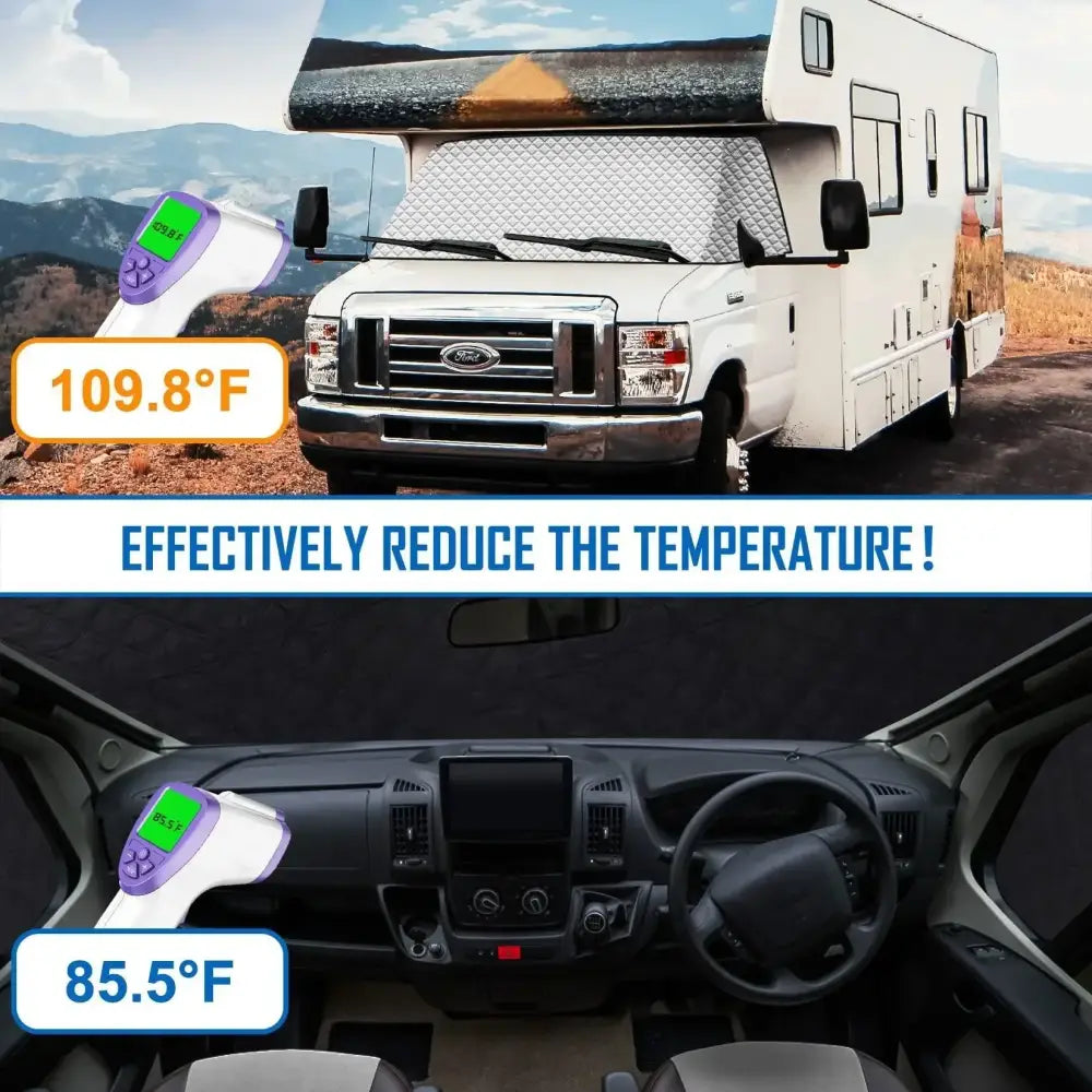 RV Windshield Sunshade Cover – Heat Insulation & UV Protection - HBC