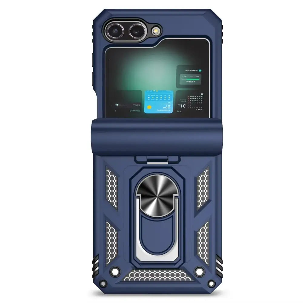Samsung Galaxy Z Flip7 Phone Case with Ring Bracket (8 colours available) - Blue / Galaxy Z Flip7 - 9eight5