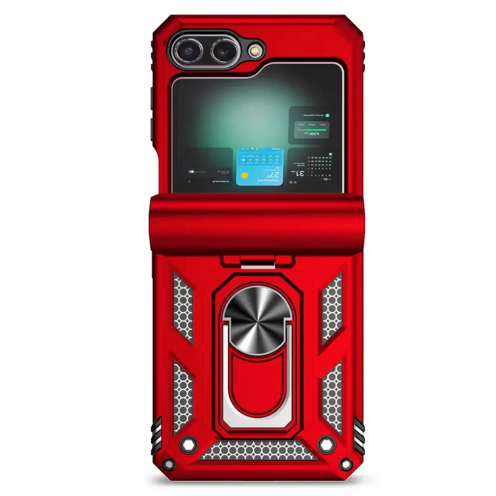 Samsung Galaxy Z Flip7 Phone Case with Ring Bracket (8 colours available) - Red / Galaxy Z Flip7 - 9eight5