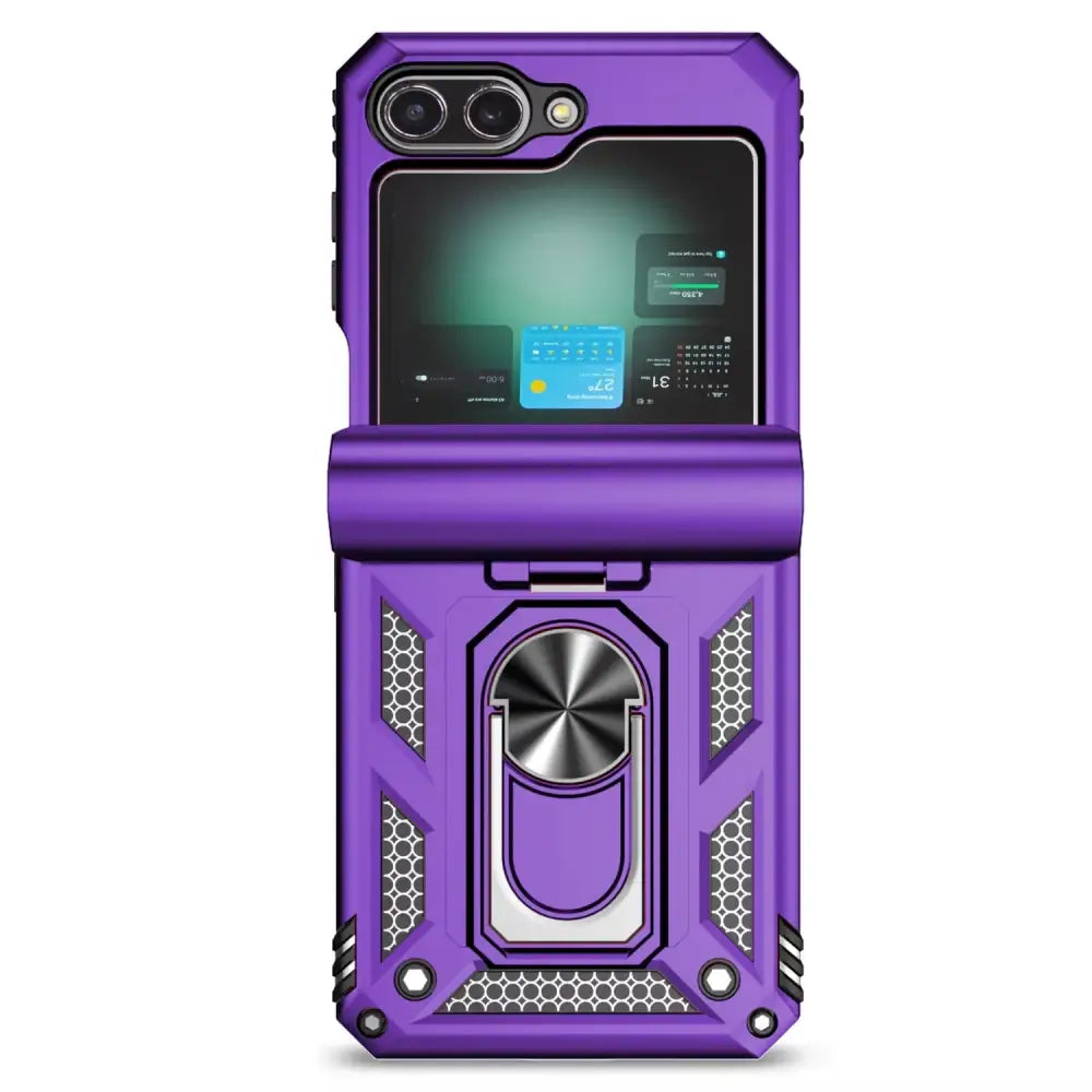 Samsung Galaxy Z Flip7 Phone Case with Ring Bracket (8 colours available) - Purple / Galaxy Z Flip7 - 9eight5