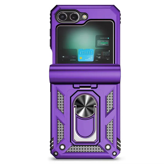 Samsung Galaxy Z Flip7 Phone Case with Ring Bracket (8 colours available) - Purple / Galaxy Z Flip7 - 9eight5