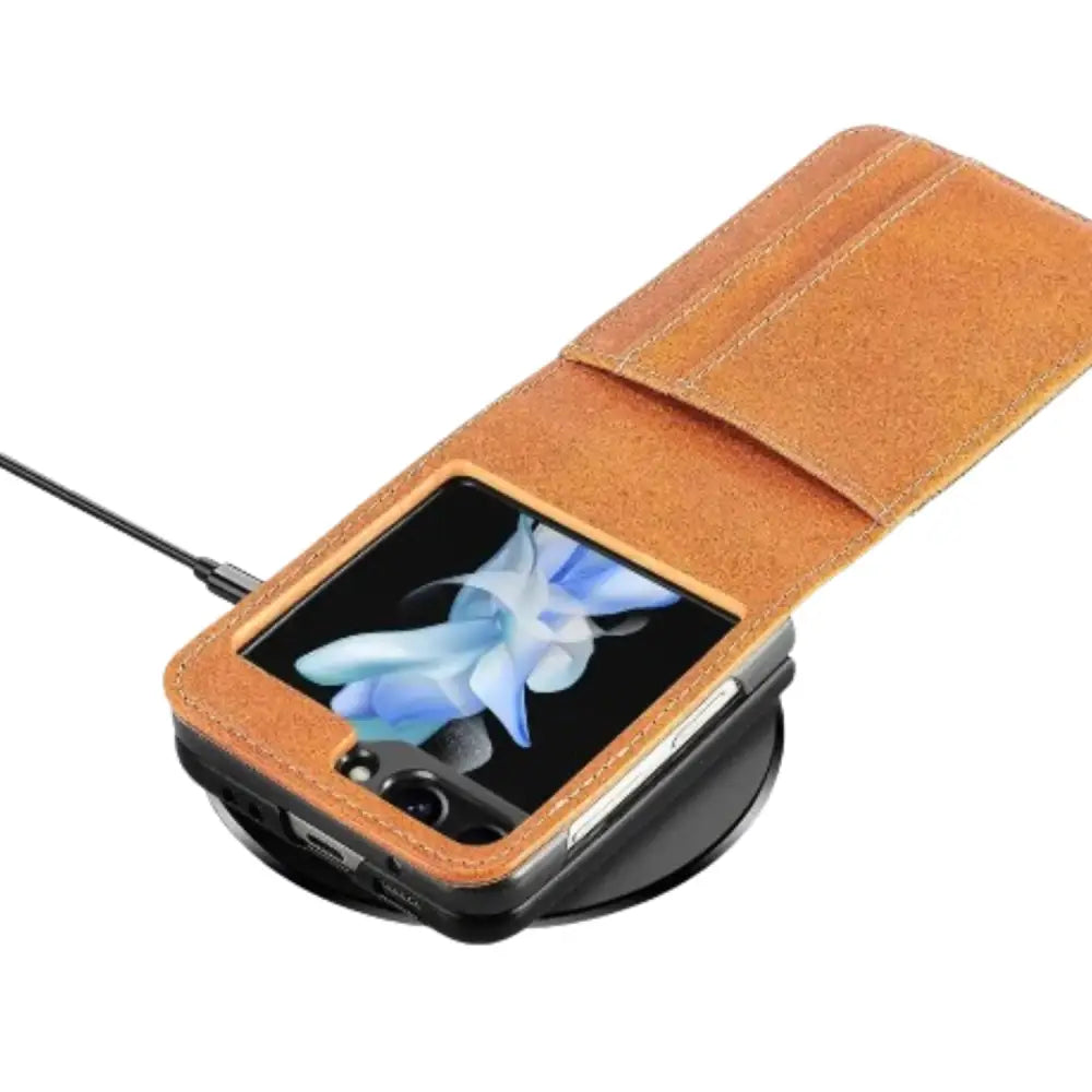 Samsung Z Flip Series Leather Bag Case - 9eight5