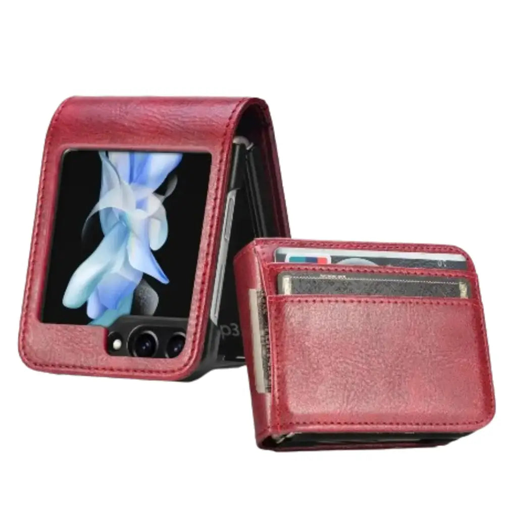 Samsung Z Flip Series Leather Bag Case - 9eight5