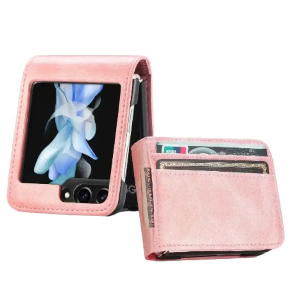 Samsung Z Flip Series Leather Bag Case - 9eight5