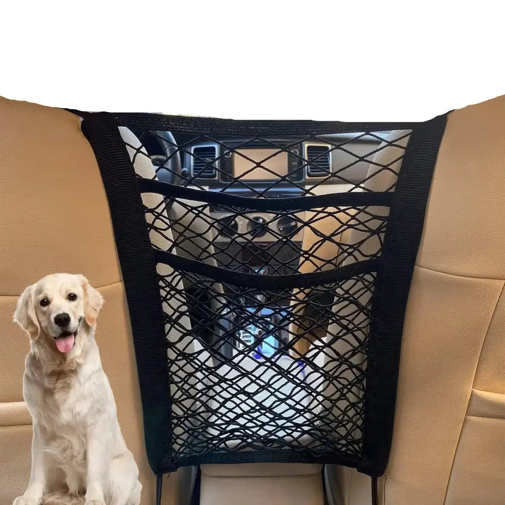 Seat Back Partition & Mesh Storage Net - Black - SS