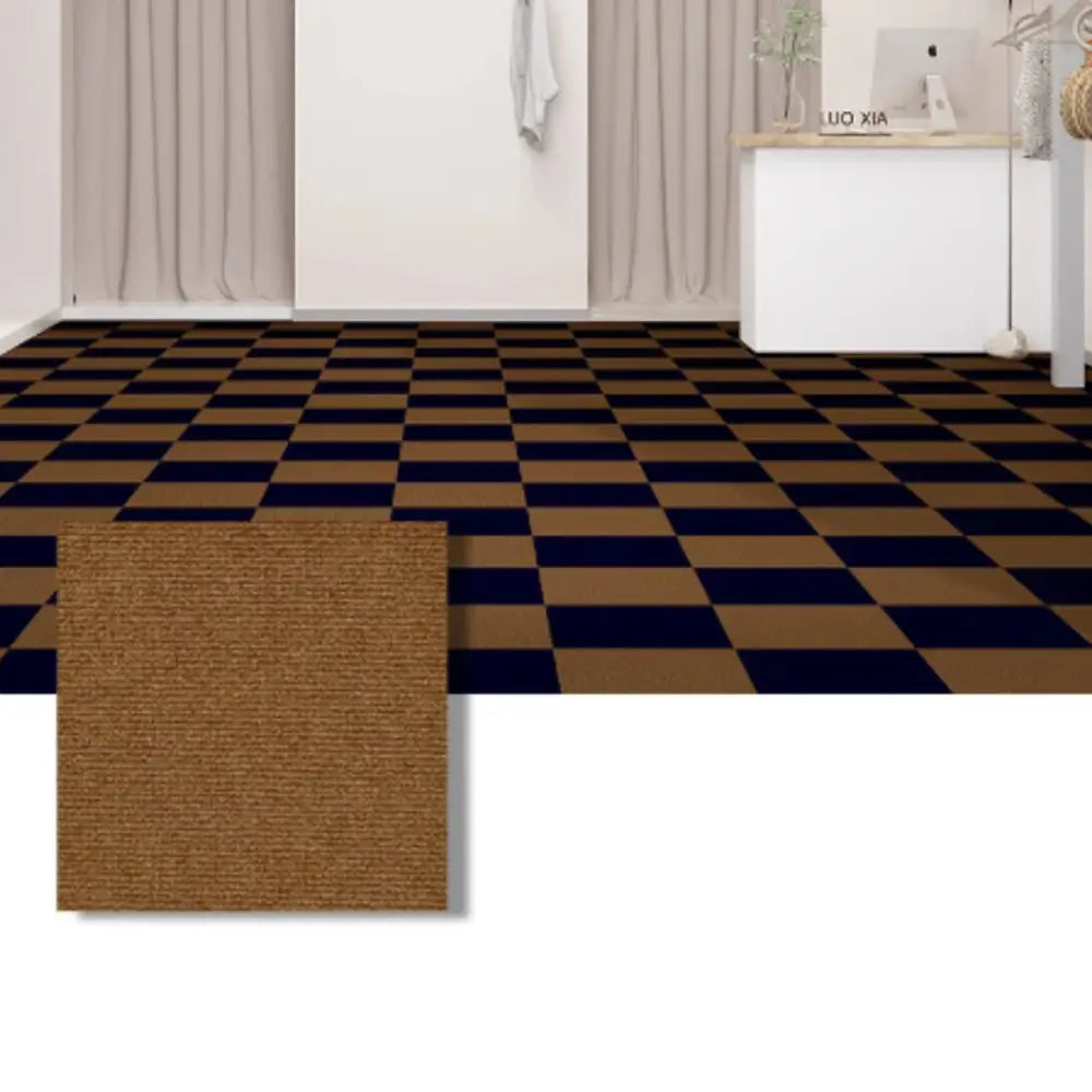 Self-Adhesive Anti-Slip Carpet Tile - Brown / 30x30cm (5 PCS) - HBC