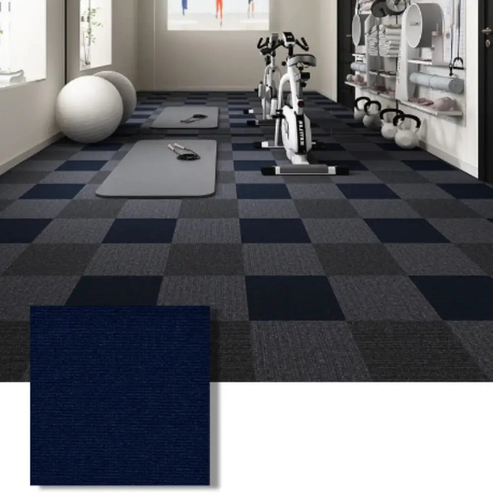 Self-Adhesive Anti-Slip Carpet Tile - Dark Blue / 30x30cm (5 PCS) - HBC
