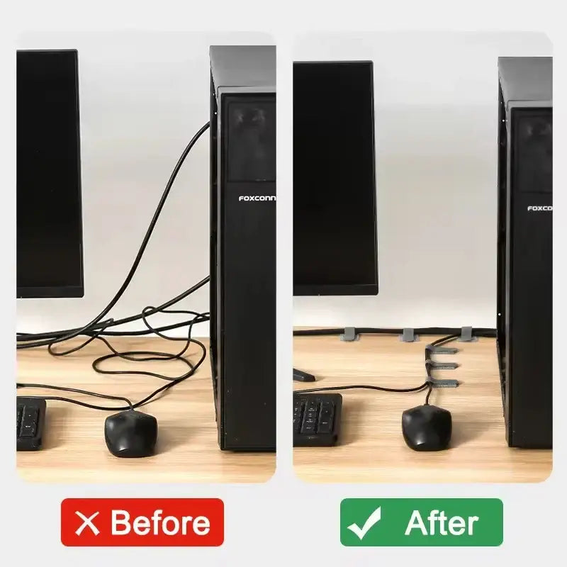 Self-Adhesive Cable Organizer and Cord Management Straps