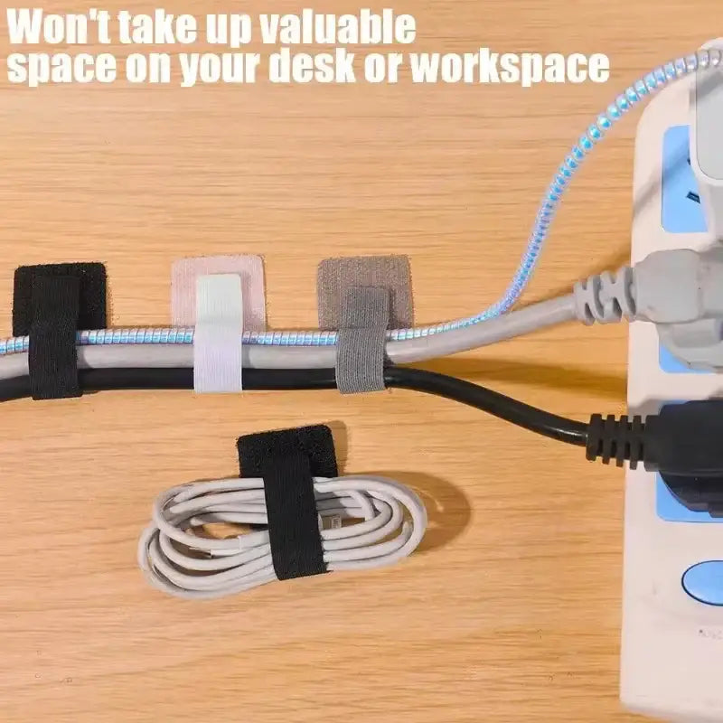 Self-Adhesive Cable Organizer and Cord Management Straps