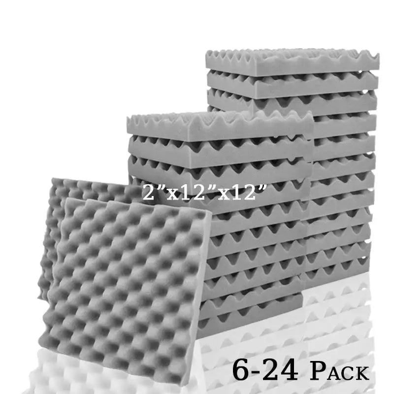 Self-Adhesive Soundproofing Tiles (different sizes & colours available) - Gray / 6 Pcs With Tapes / 2.5cm Thick|High