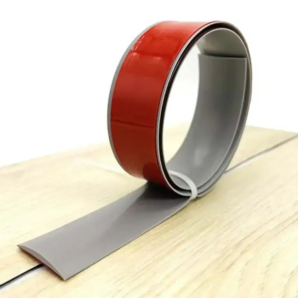 Self-Adhesive Vinyl Transition Strip – Floor Gap & Carpet Threshold Spacer (10 designs available) - 2m - Gray - SS