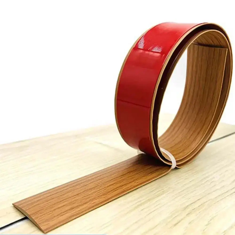 Self-Adhesive Vinyl Transition Strip – Floor Gap & Carpet Threshold Spacer (10 designs available) - 2m - B - SS