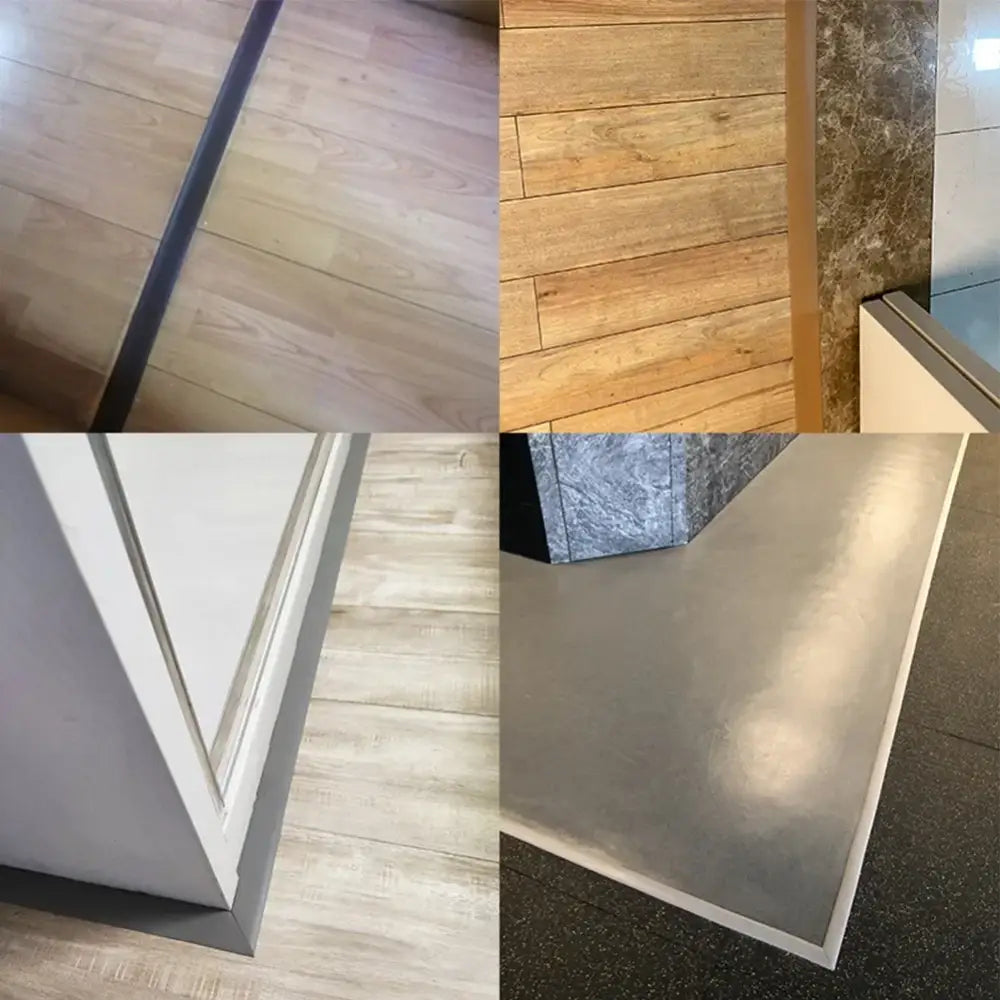 Self-Adhesive Vinyl Transition Strip – Floor Gap & Carpet Threshold Spacer (10 designs available) - 2m - SS