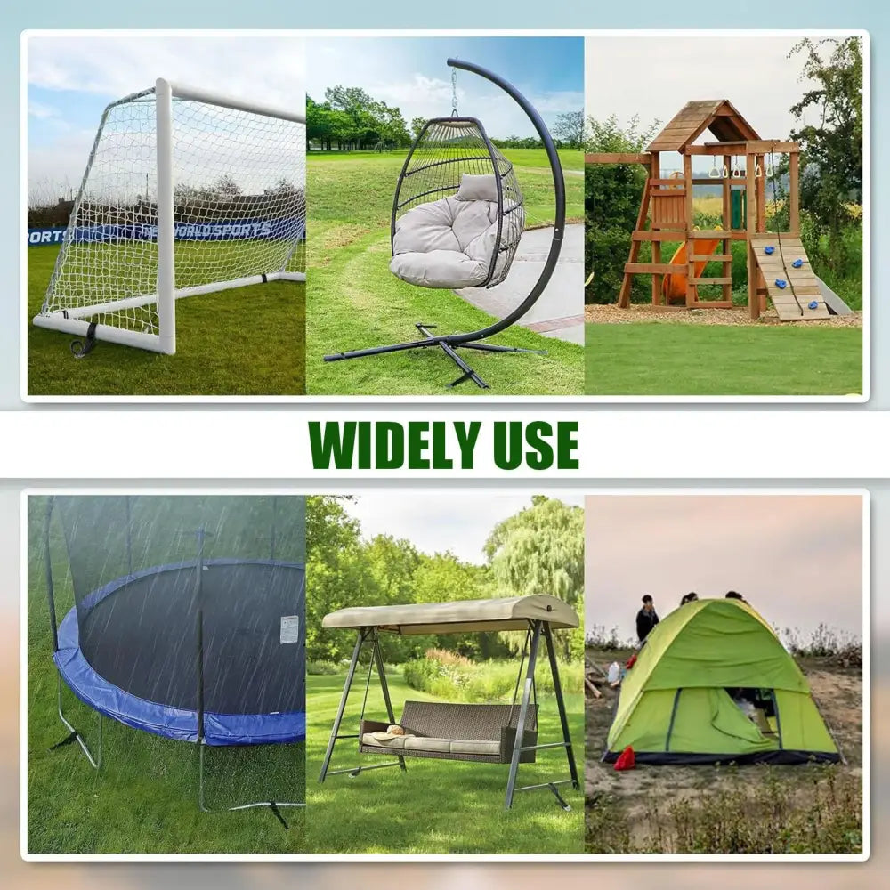 Set of 4 Ground Anchor Trampoline with Straps Resistant High Wind Heavy Duty Ground Anchor for Tent Swing Gazebo Garden