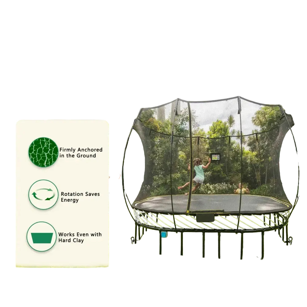 Set of 4 Ground Anchor Trampoline with Straps Resistant High Wind Heavy Duty Ground Anchor for Tent Swing Gazebo Garden