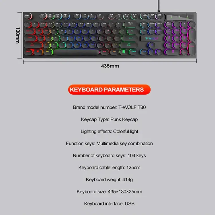 Shadow Mechanical Wired Gaming Keyboard (3 colours available) - 9eight5