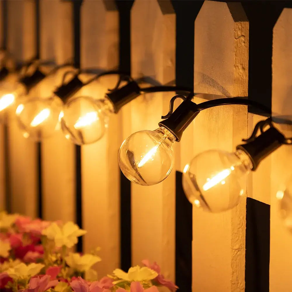 Shatterproof Solar String Lights G40 Outdoor Solar Light Garden Waterproof USB Charging Lighting With Remote Decoration