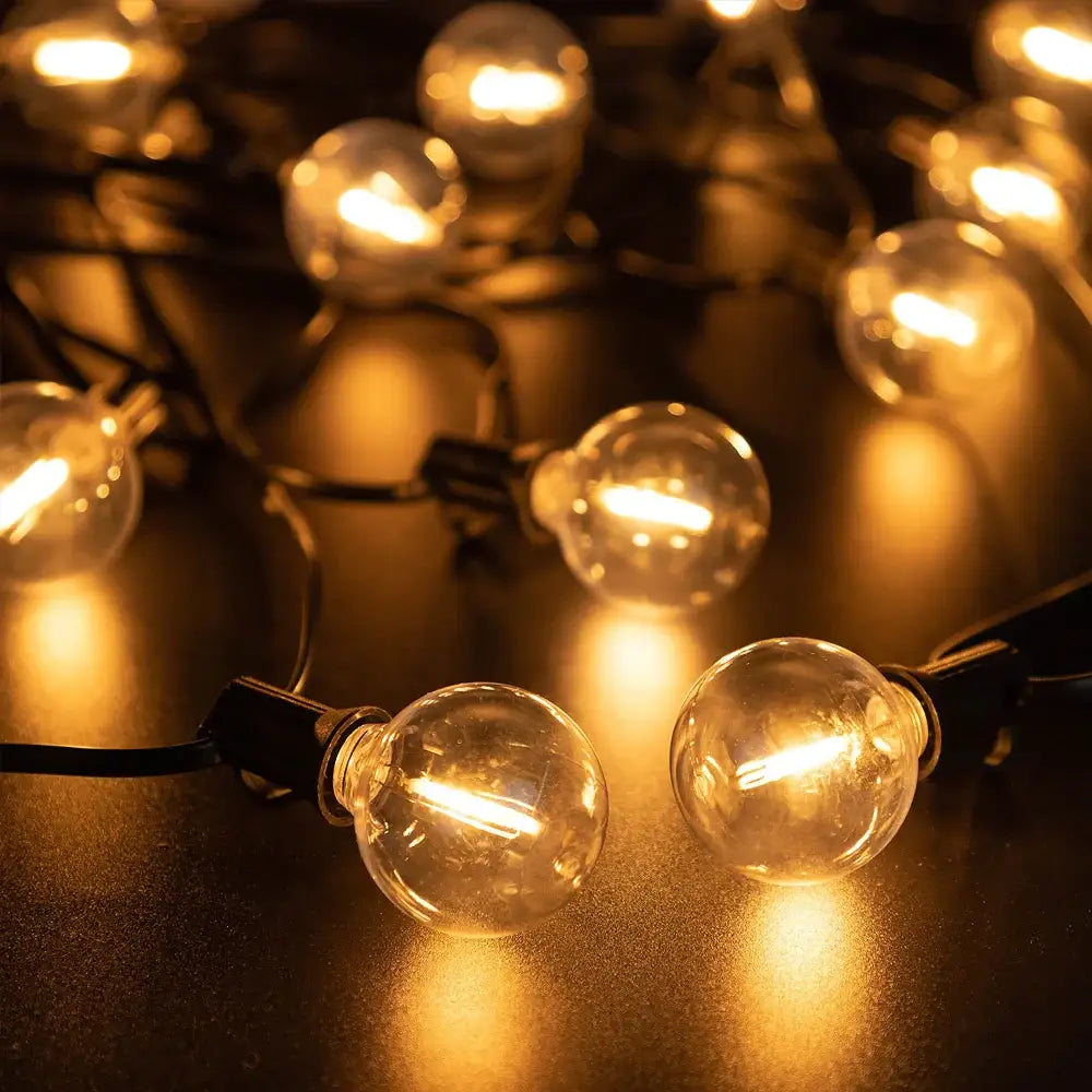 Shatterproof Solar String Lights G40 Outdoor Solar Light Garden Waterproof USB Charging Lighting With Remote Decoration
