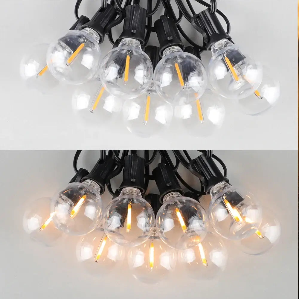 Shatterproof Solar String Lights G40 Outdoor Solar Light Garden Waterproof USB Charging Lighting With Remote Decoration