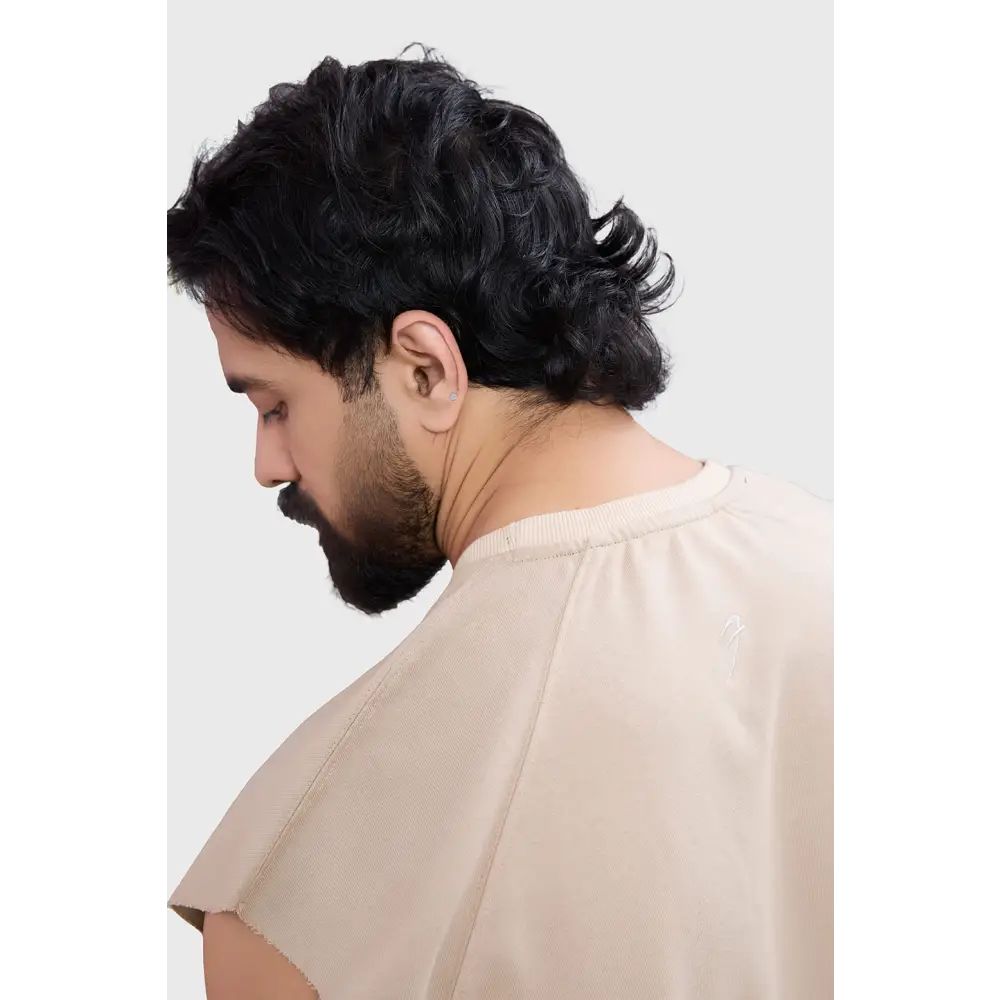 Shell Raw Capsleeves Tank Beige - Vest