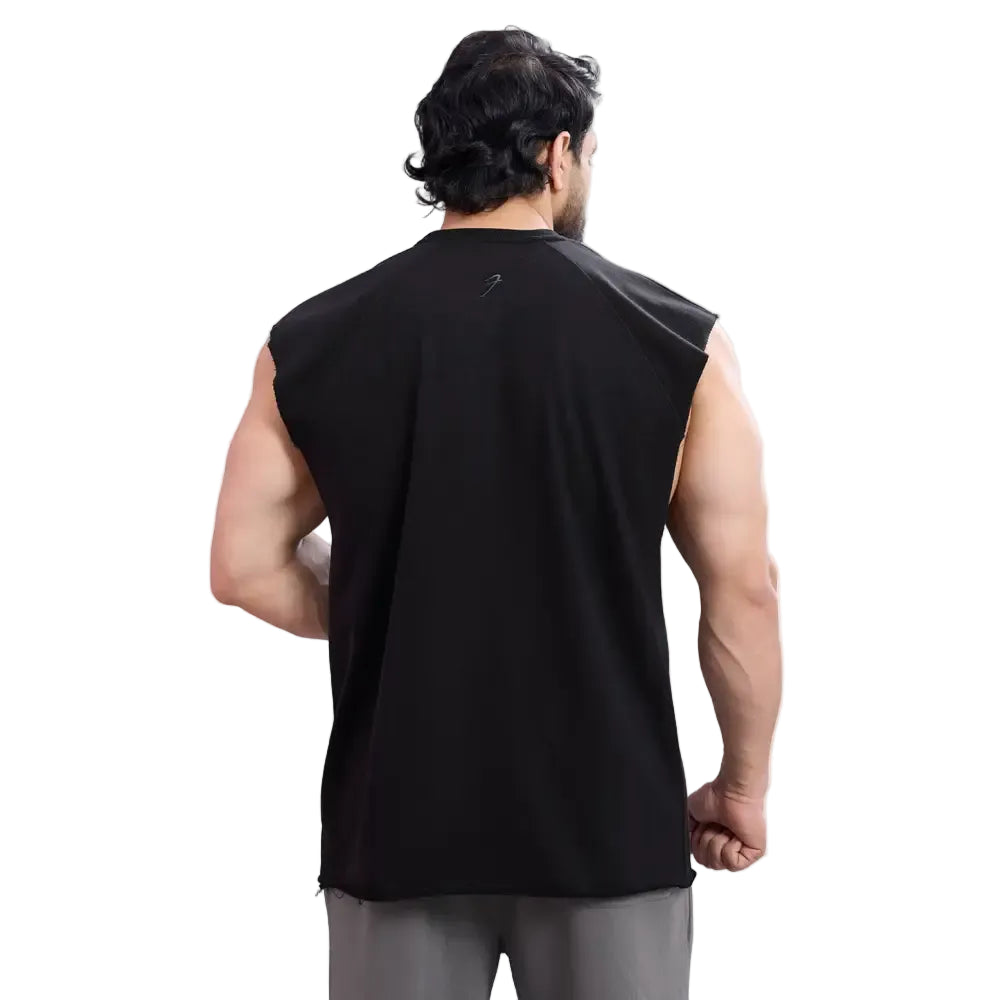Shell Raw Capsleeves Tank Black - Vest