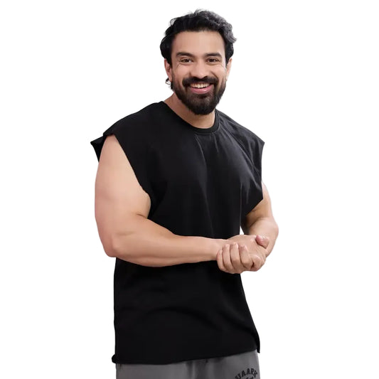 Shell Raw Capsleeves Tank Black - Vest