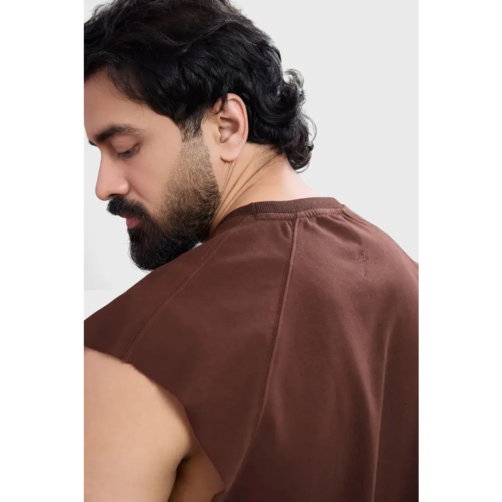 Shell Raw Capsleeves Tank Brown - Vest