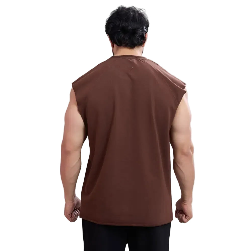 Shell Raw Capsleeves Tank Brown - Vest