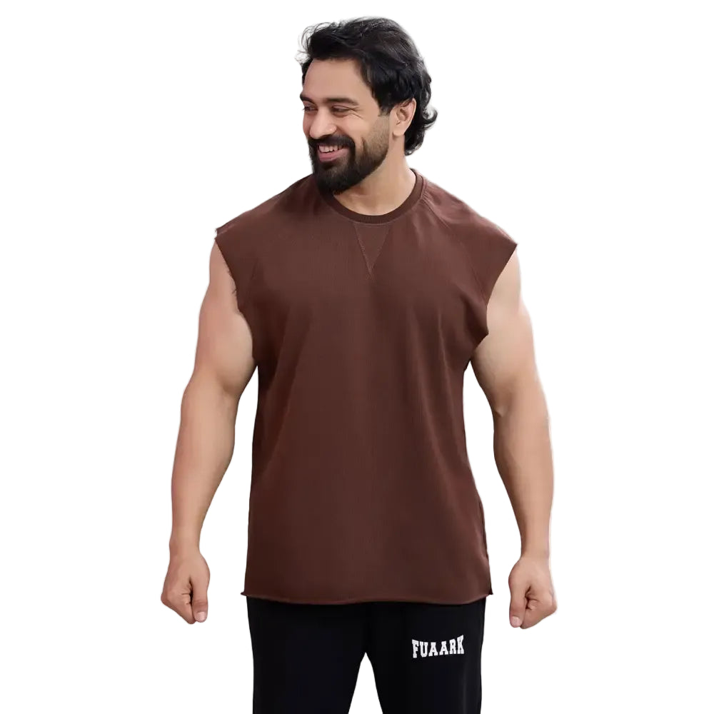 Shell Raw Capsleeves Tank Brown - Vest