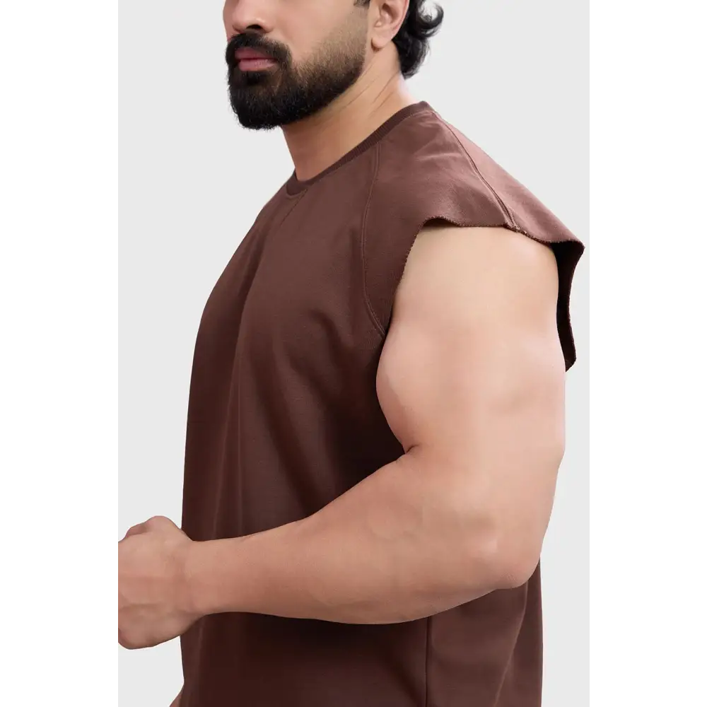 Shell Raw Capsleeves Tank Brown - Vest