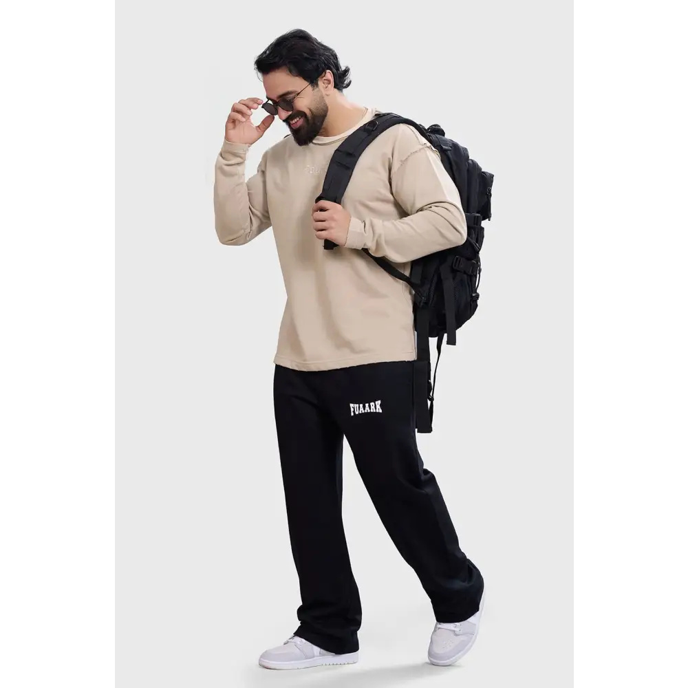 Shell Raw Sweatshirt Beige - Sweatshirt