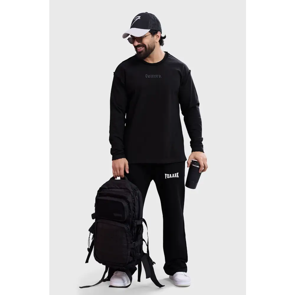 Shell Raw Sweatshirt Black - Sweatshirt