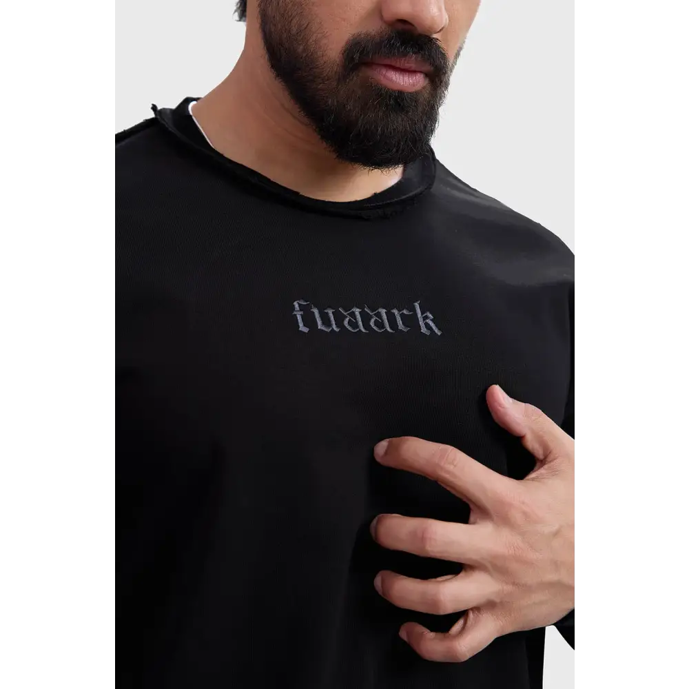 Shell Raw Sweatshirt Black - Sweatshirt