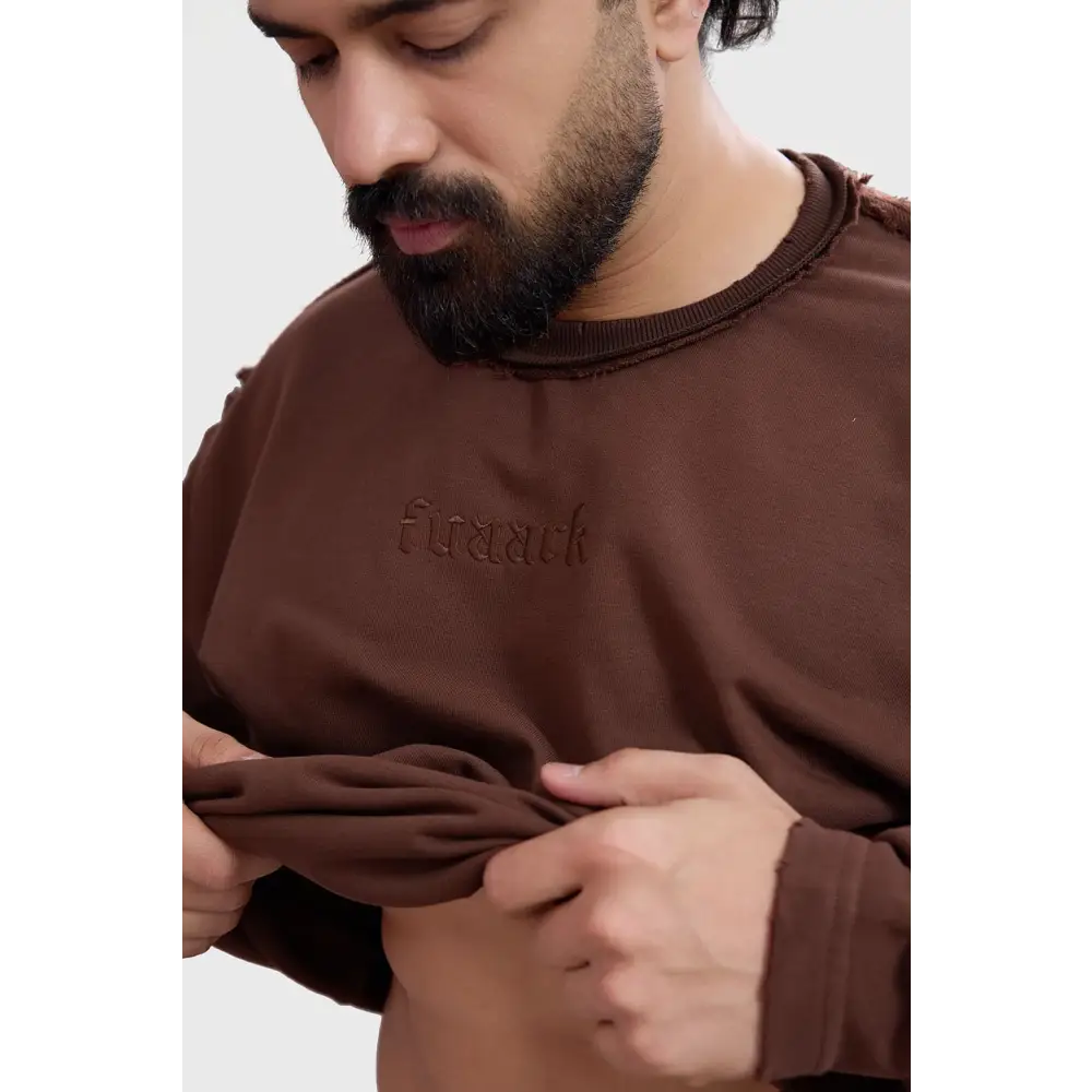 Shell Raw Sweatshirt Brown - Sweatshirt