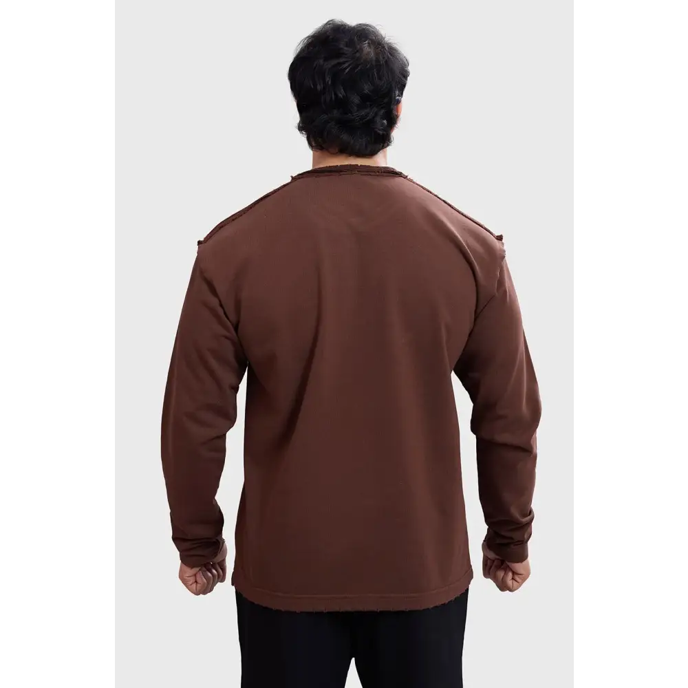 Shell Raw Sweatshirt Brown - Sweatshirt