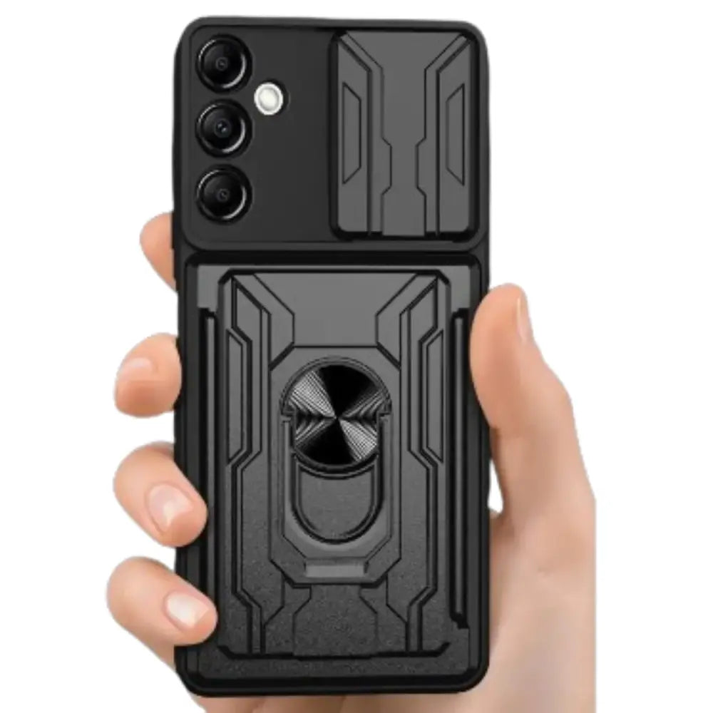 Shockproof Card Slot Case for Samsung Galaxy Note & S Series (Black) - 9eight5