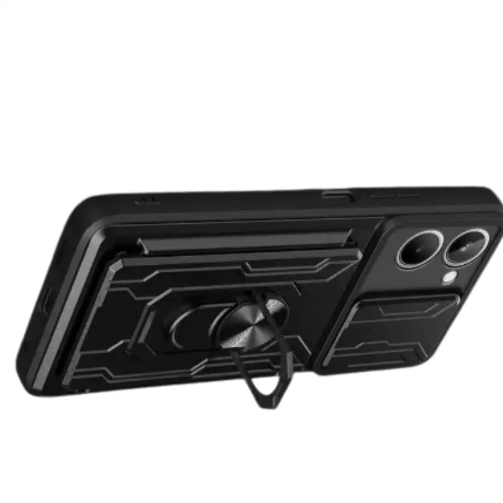 Shockproof Card Slot Case for Samsung Galaxy Note & S Series (Black) - 9eight5