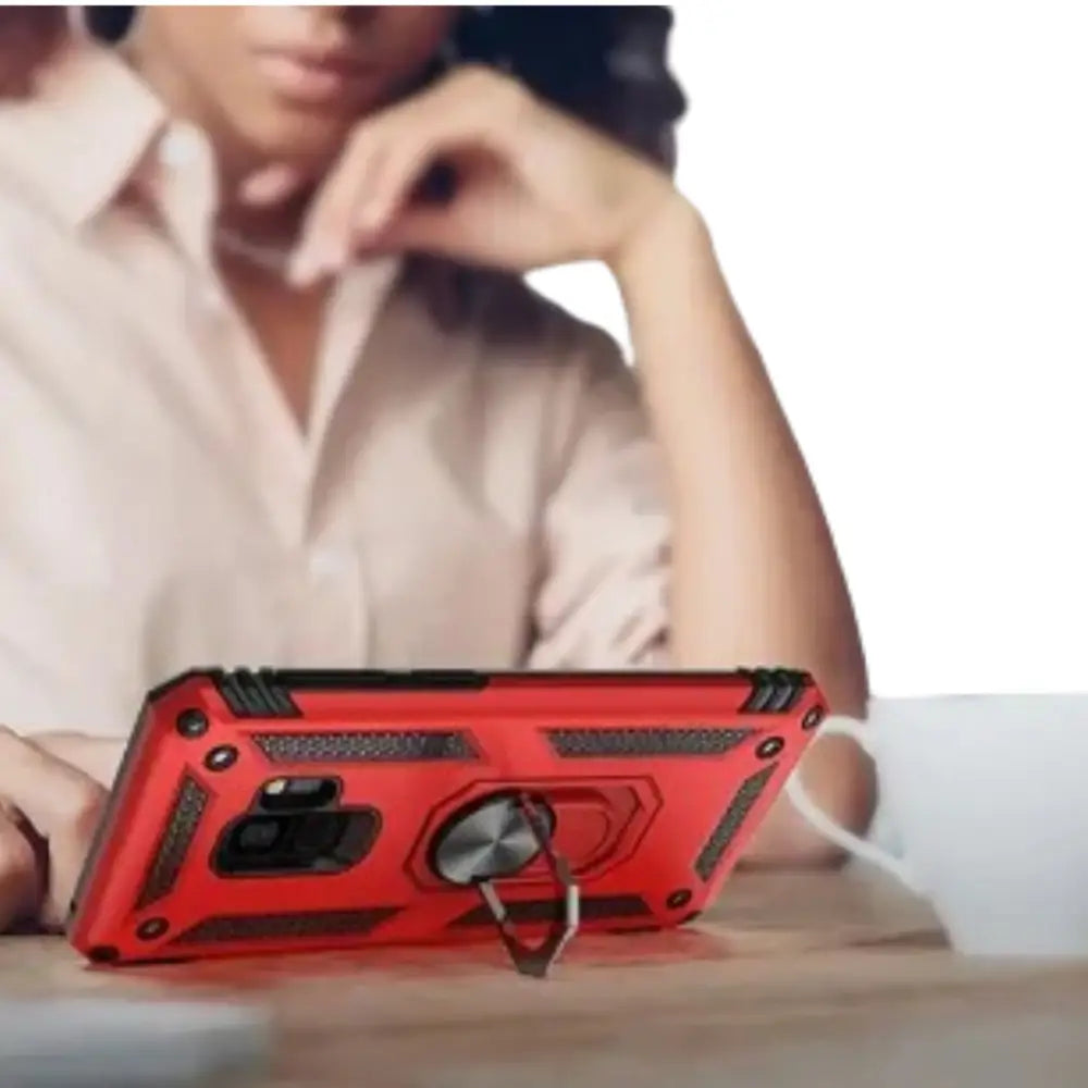 Shockproof Ring Holder Case for Samsung Galaxy (Red)