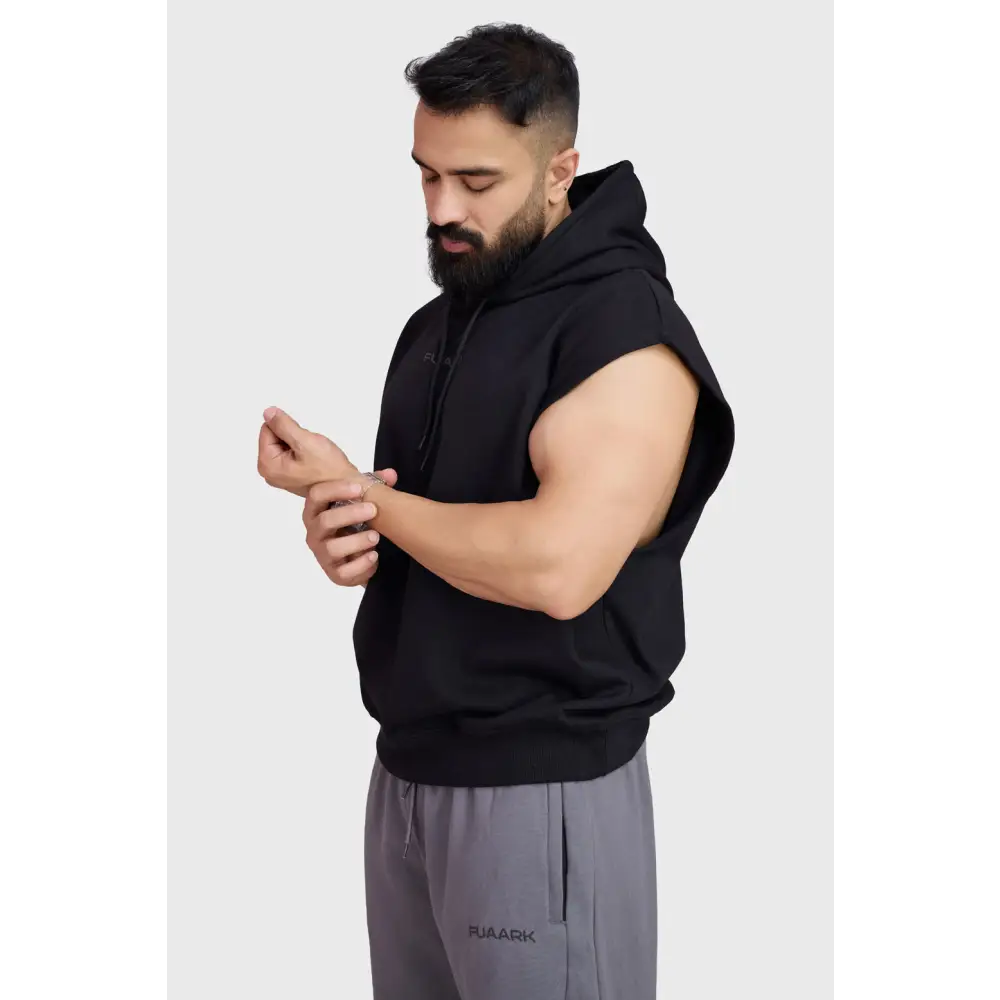 Signature Cap Sleeves Hoodie Black - Hoodie