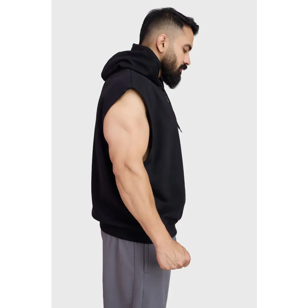 Signature Cap Sleeves Hoodie Black - Hoodie