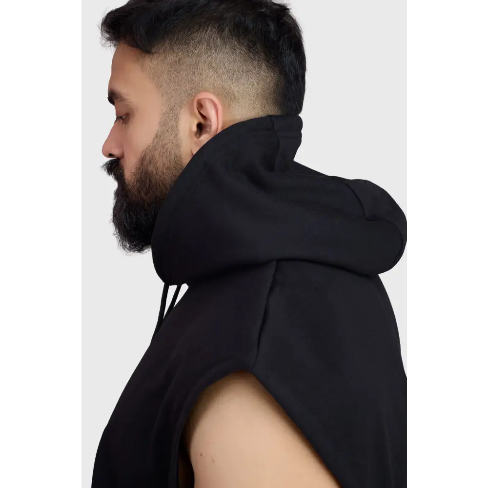 Signature Cap Sleeves Hoodie Black - Hoodie