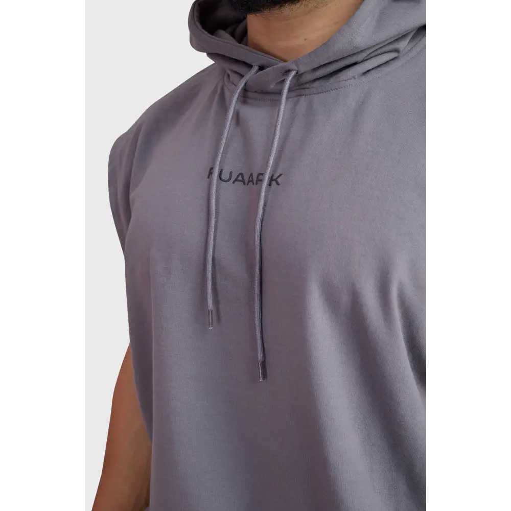 Signature Cap Sleeves Hoodie Dark Grey - Hoodie