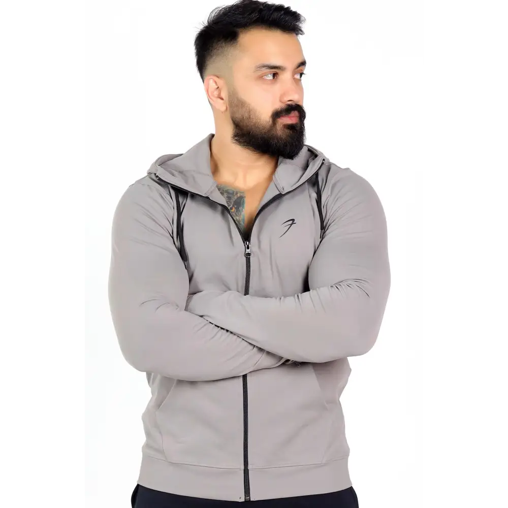Signature Nylon Jackets Light Grey