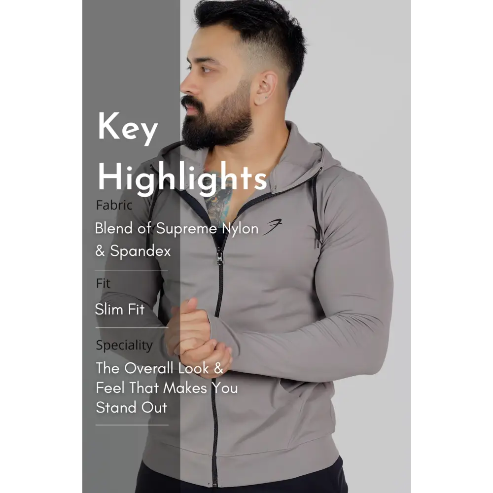Signature Nylon Jackets Light Grey