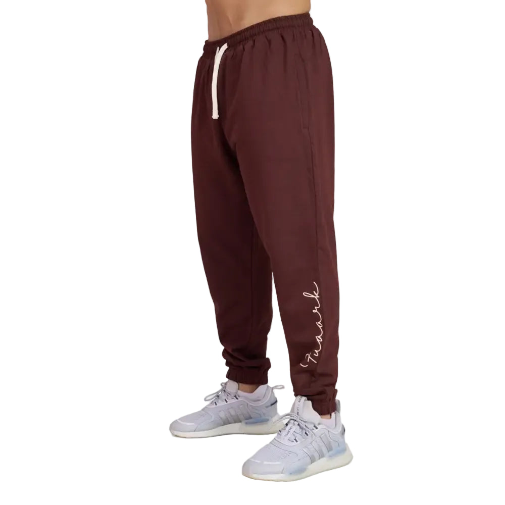 Signature Oversized Band Joggers Brown - Joggers